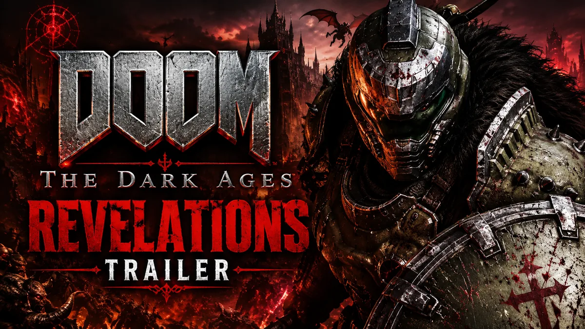 DOOM Slayer battling demons in the Revelations expansion for DOOM The Dark Ages