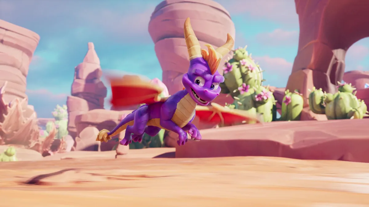 Spyro soaring through the skies in Spyro A Realm Beyond reveal trailer