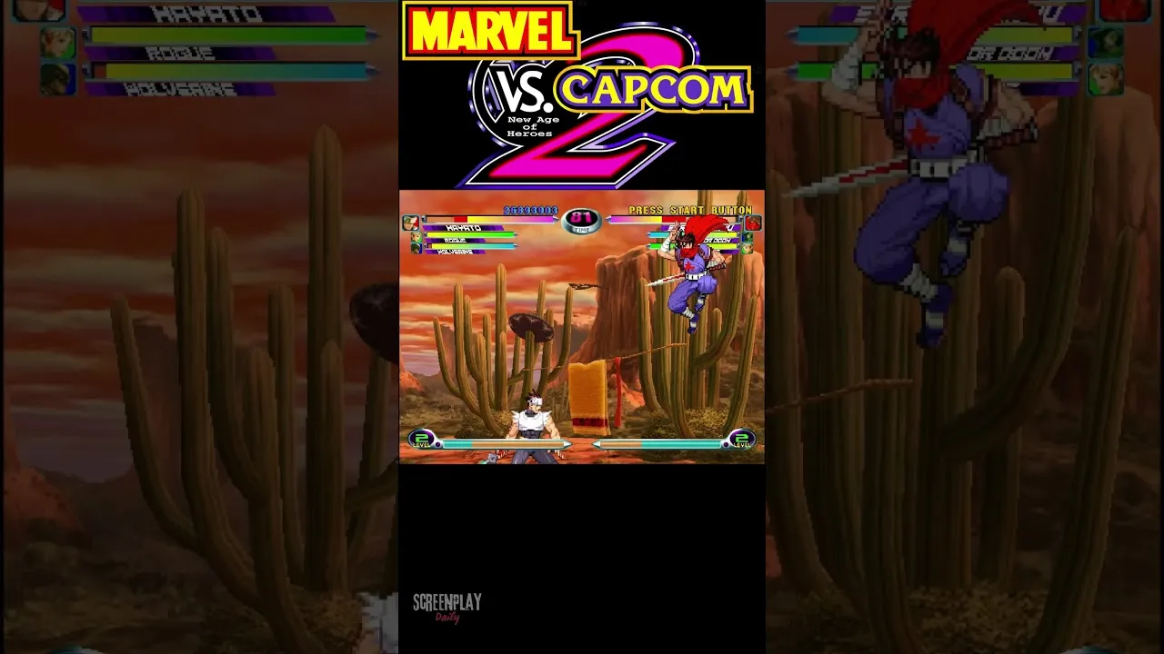 Marvel vs Capcom 2 Dreamcast Gameplay #6 | ScreenPlayDaily