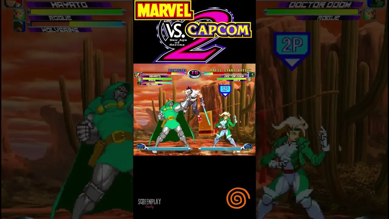 Marvel vs Capcom 2 Dreamcast Gameplay #7 | ScreenPlayDaily