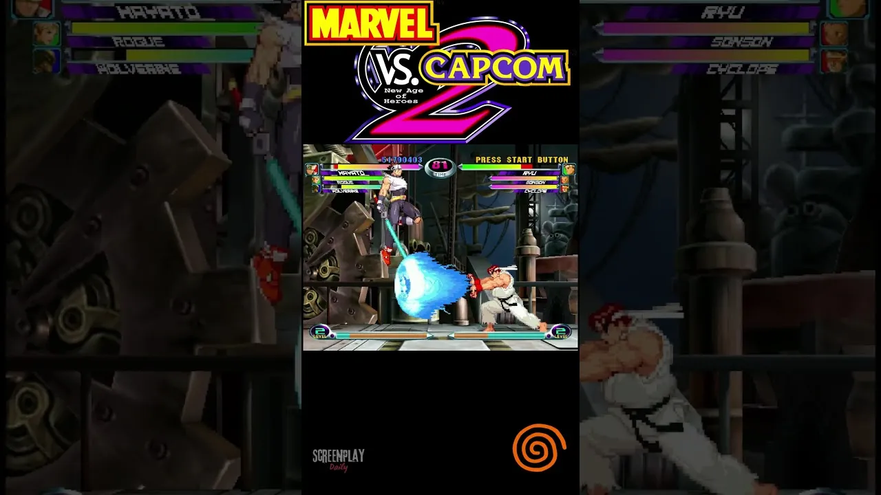 Marvel vs Capcom 2 Dreamcast Gameplay #8 | ScreenPlayDaily