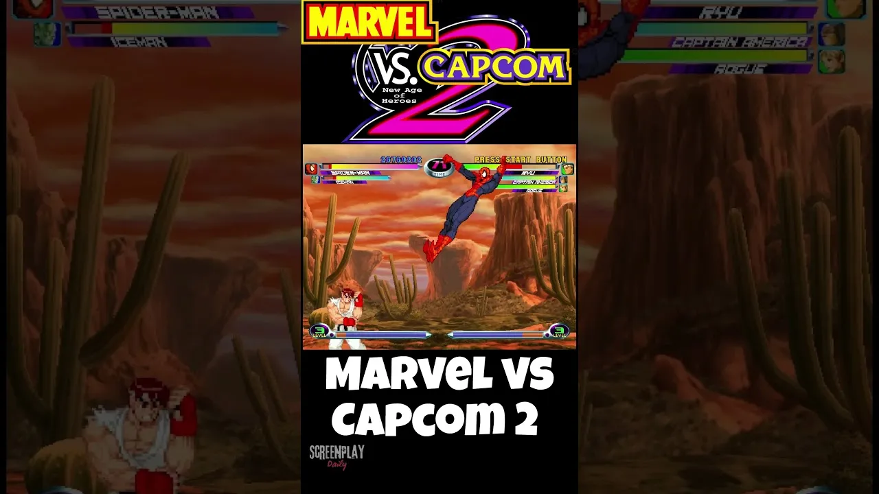 Marvel vs. Capcom 2 Dreamcast Gameplay - Retro Classic (No Commentary) #3 | ScreenPlayDaily